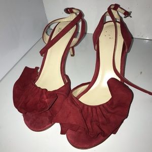 Butter Red Ruffle Heels